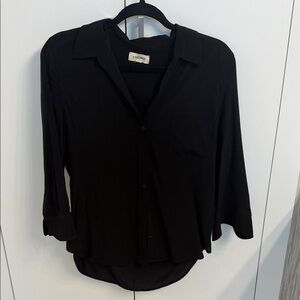L'AGENCE Black Button Down Shirt